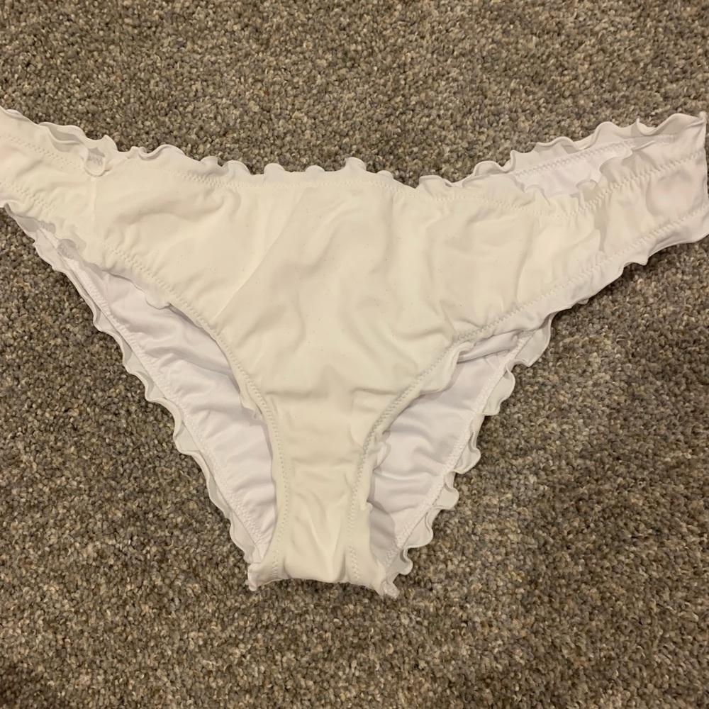 white swim suit bottoms